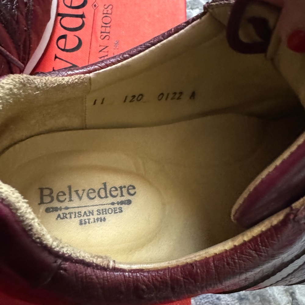 Men's burgundy sneakers - Picture 6 of 7